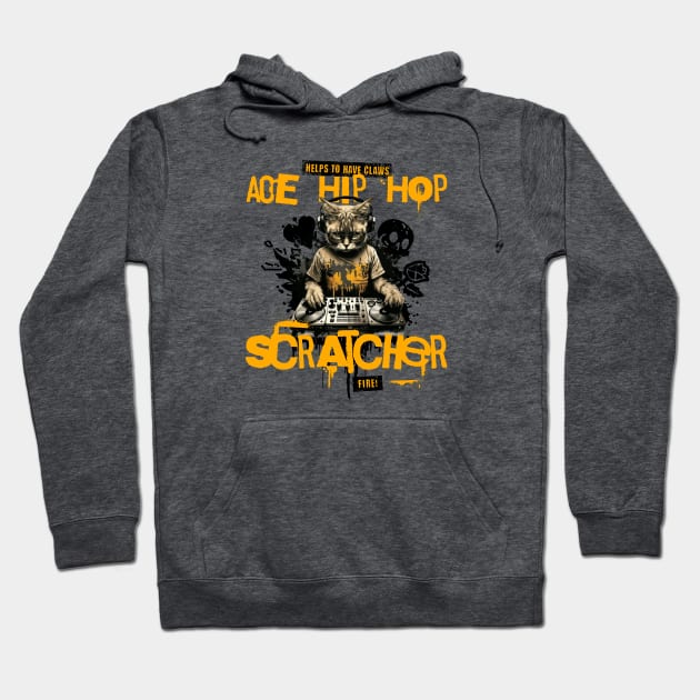 Ace Hip Hop Scratcher Hoodie by BestWildArt